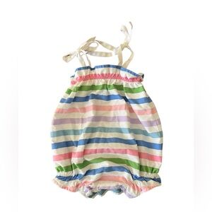 Beaufort Bonnet Company Bubble Romper Rainbow Stripe Baby Girl Size 18-24 month